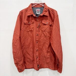 Wrangler Outdoor Series Regular Fit Button Up Long Sleeve Shirt X-Large Hiking